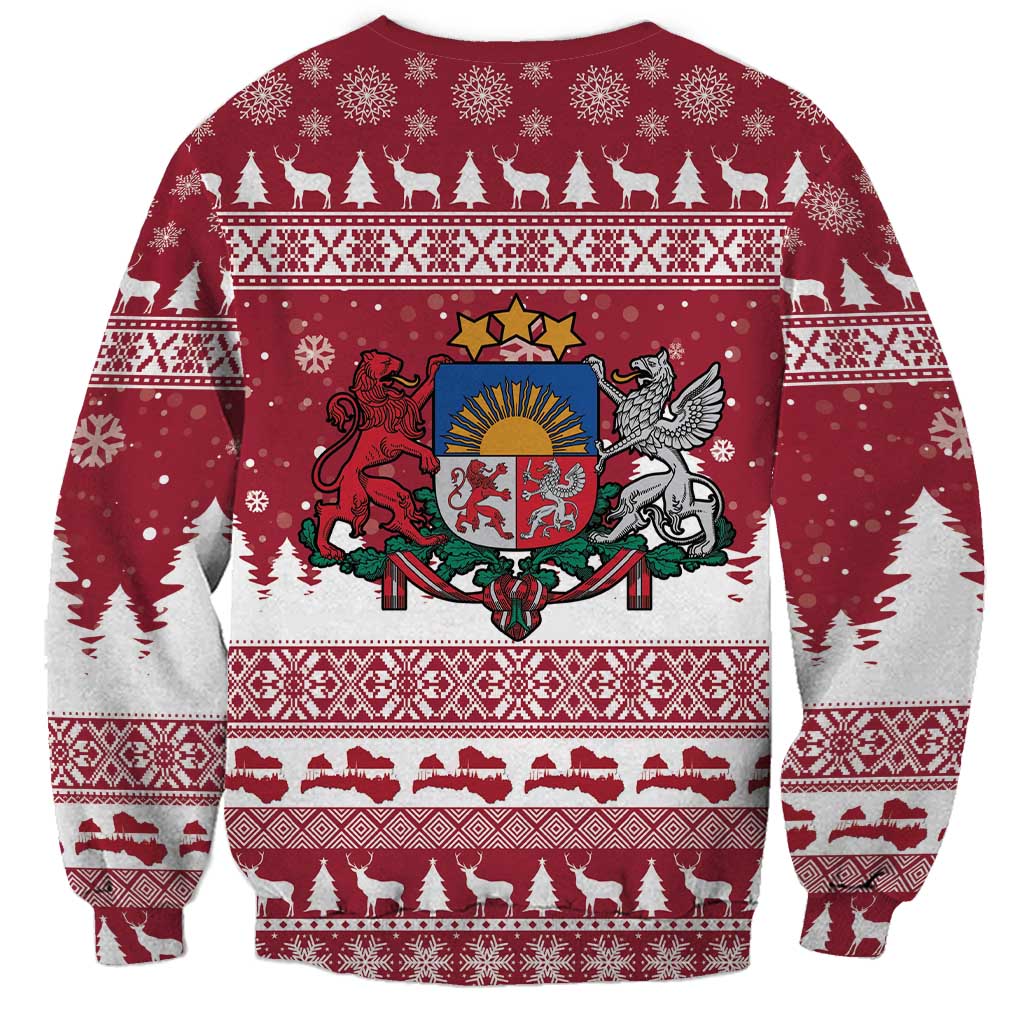 Latvia Christmas Sweatshirt Priecigus Ziemassvetkus - Wonder Print Shop