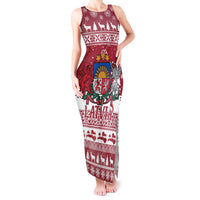 Latvia Christmas Tank Maxi Dress Priecigus Ziemassvetkus - Wonder Print Shop