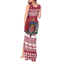 Latvia Christmas Tank Maxi Dress Priecigus Ziemassvetkus - Wonder Print Shop