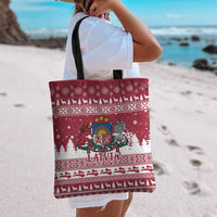 Latvia Christmas Tote Bag Priecigus Ziemassvetkus - Wonder Print Shop