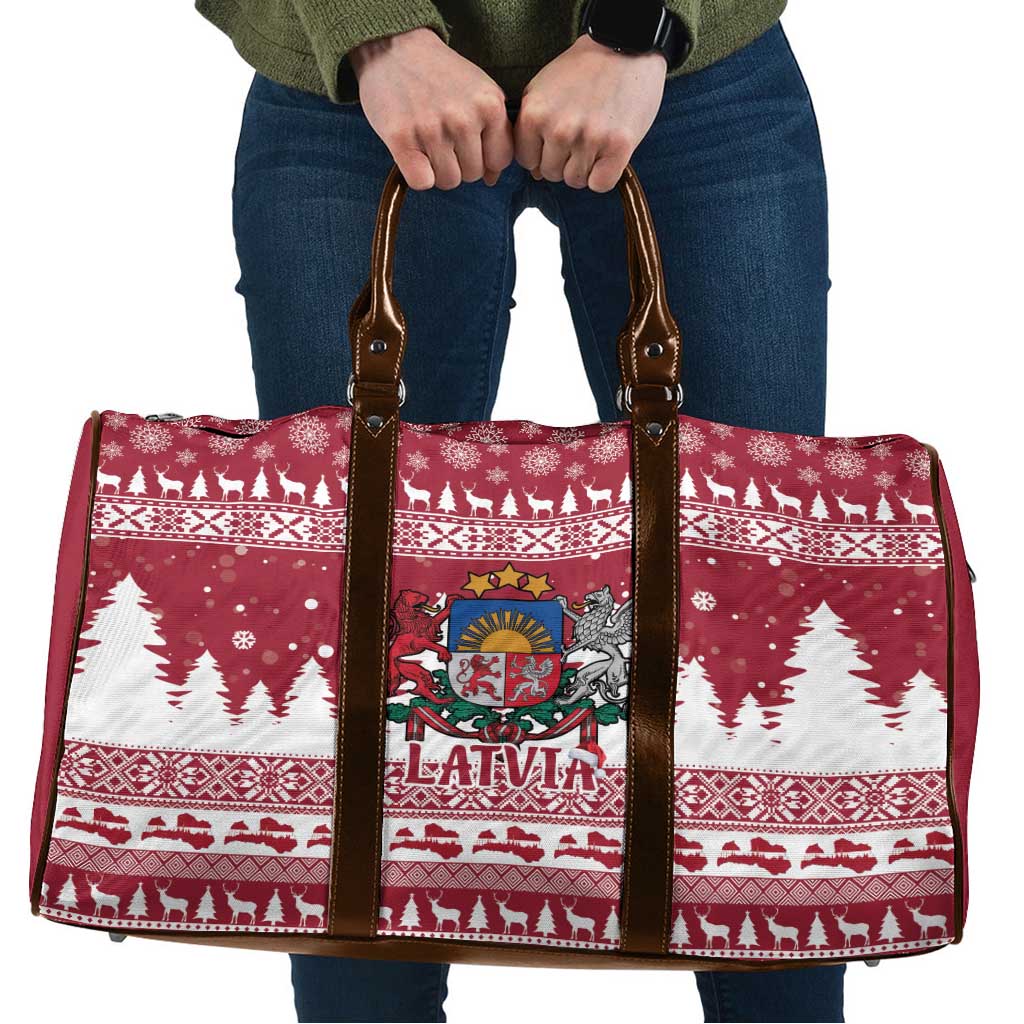 Latvia Christmas Travel Bag Priecigus Ziemassvetkus - Wonder Print Shop