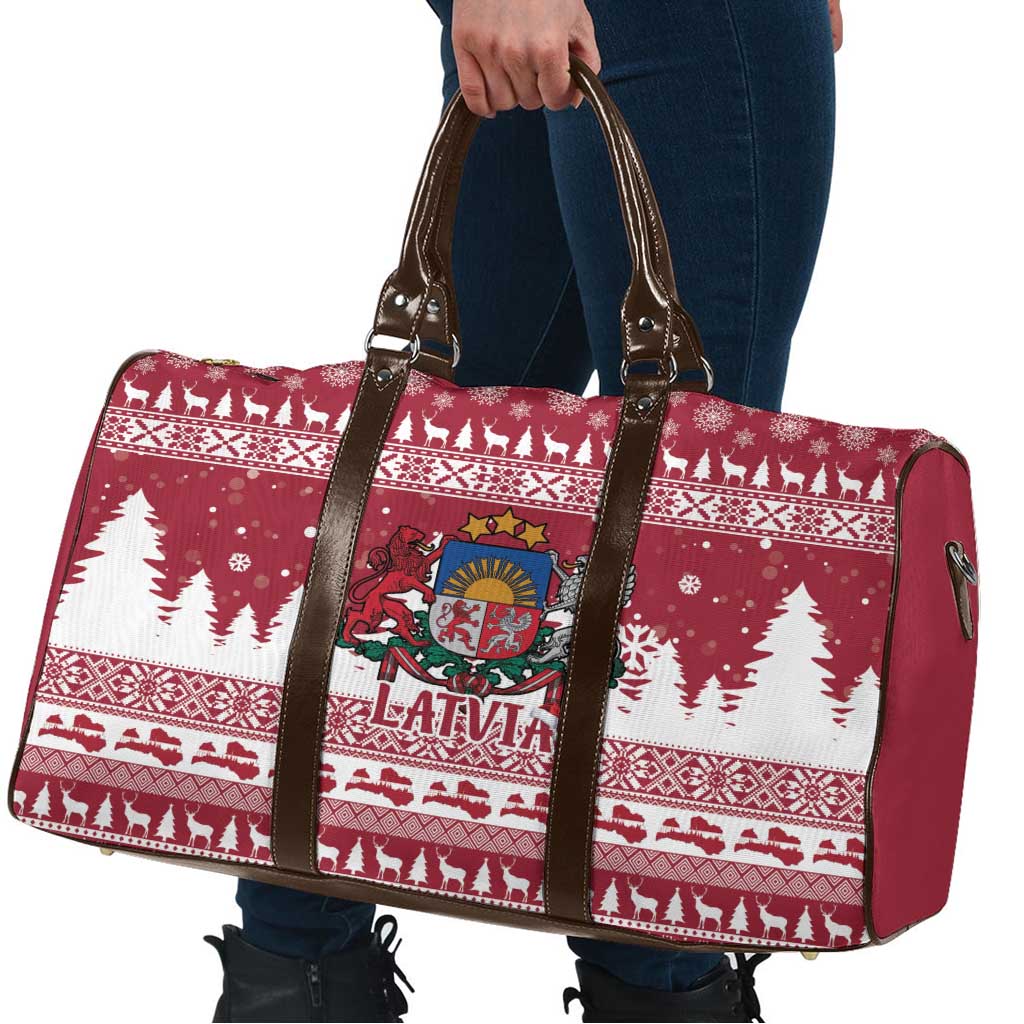 Latvia Christmas Travel Bag Priecigus Ziemassvetkus - Wonder Print Shop