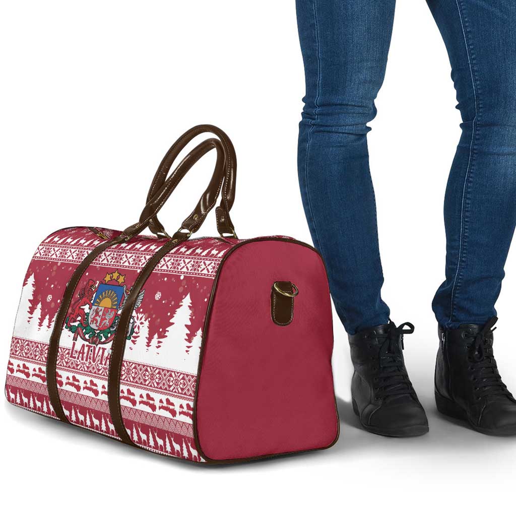 Latvia Christmas Travel Bag Priecigus Ziemassvetkus - Wonder Print Shop