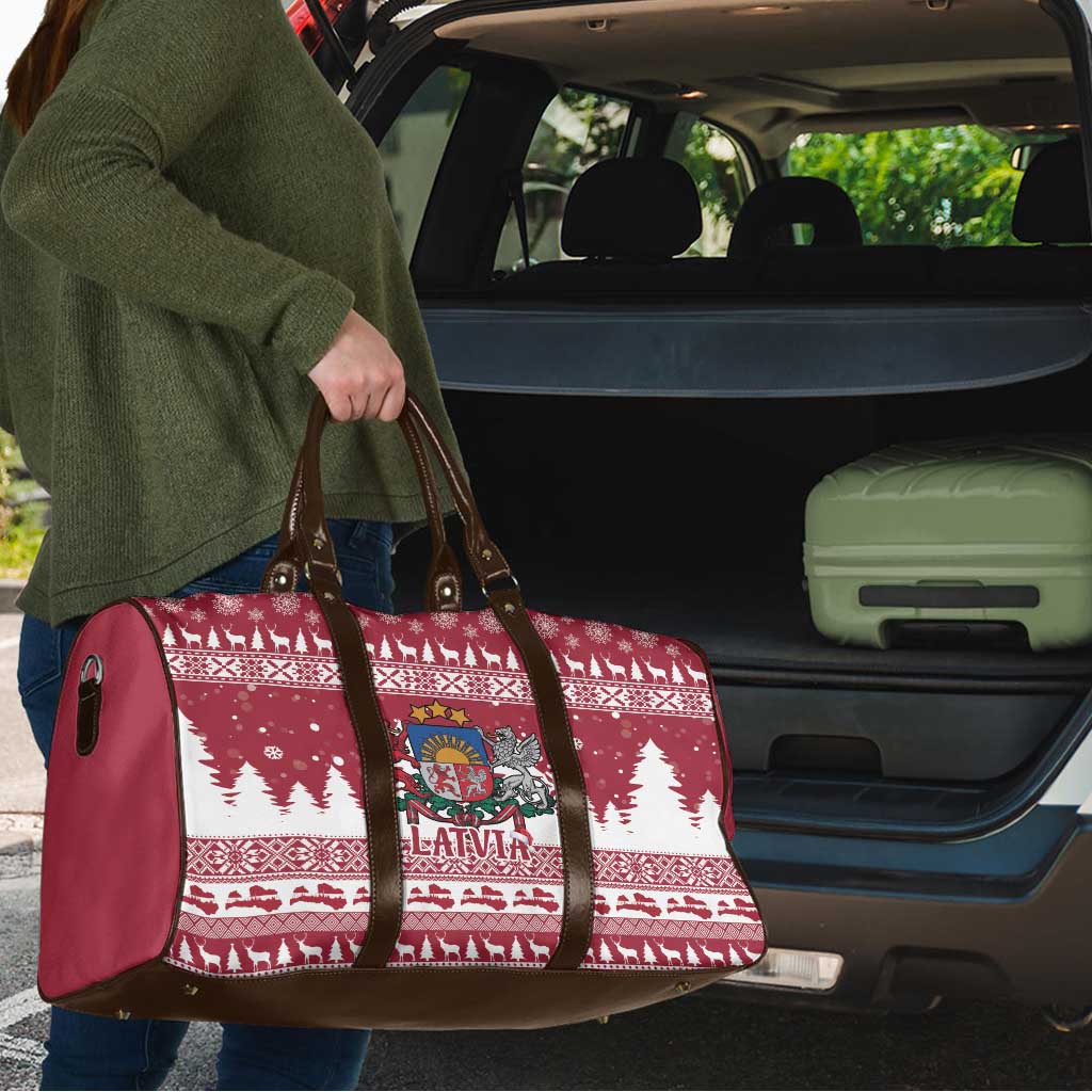 Latvia Christmas Travel Bag Priecigus Ziemassvetkus - Wonder Print Shop