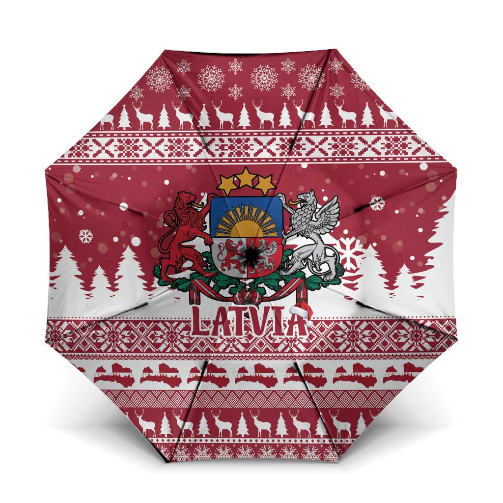 Latvia Christmas Umbrella Priecigus Ziemassvetkus - Wonder Print Shop