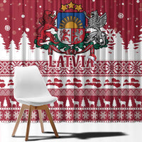 Latvia Christmas Window Curtain Priecigus Ziemassvetkus - Wonder Print Shop