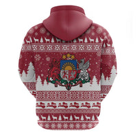 Latvia Christmas Zip Hoodie Priecigus Ziemassvetkus - Wonder Print Shop