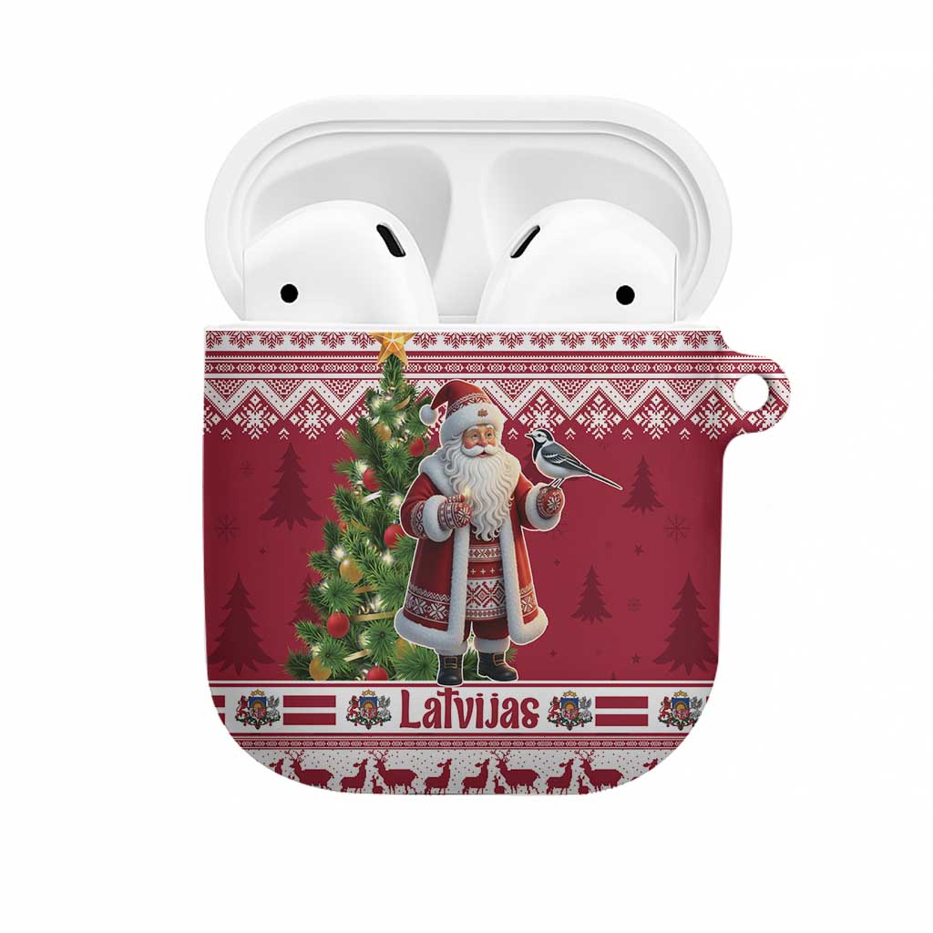 Latvia Christmas AirPods Case Ziemassvetku Vecitis Christmas Pattern - Wonder Print Shop