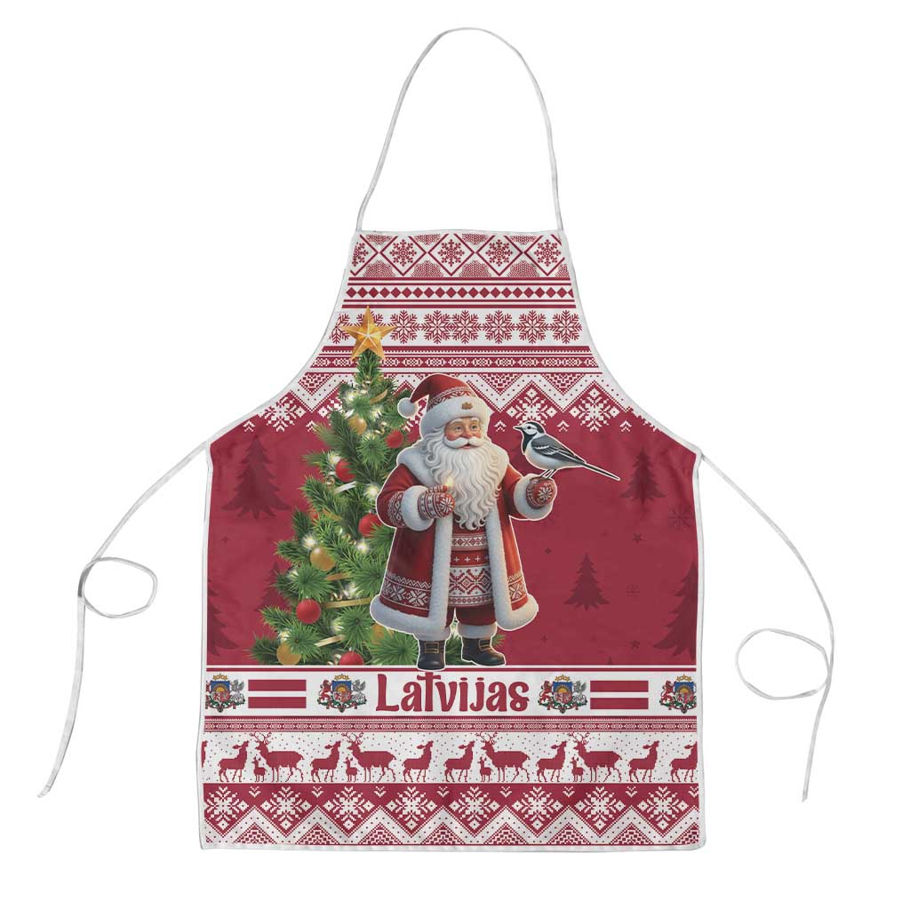 Latvia Christmas Apron Ziemassvetku Vecitis Christmas Pattern - Wonder Print Shop