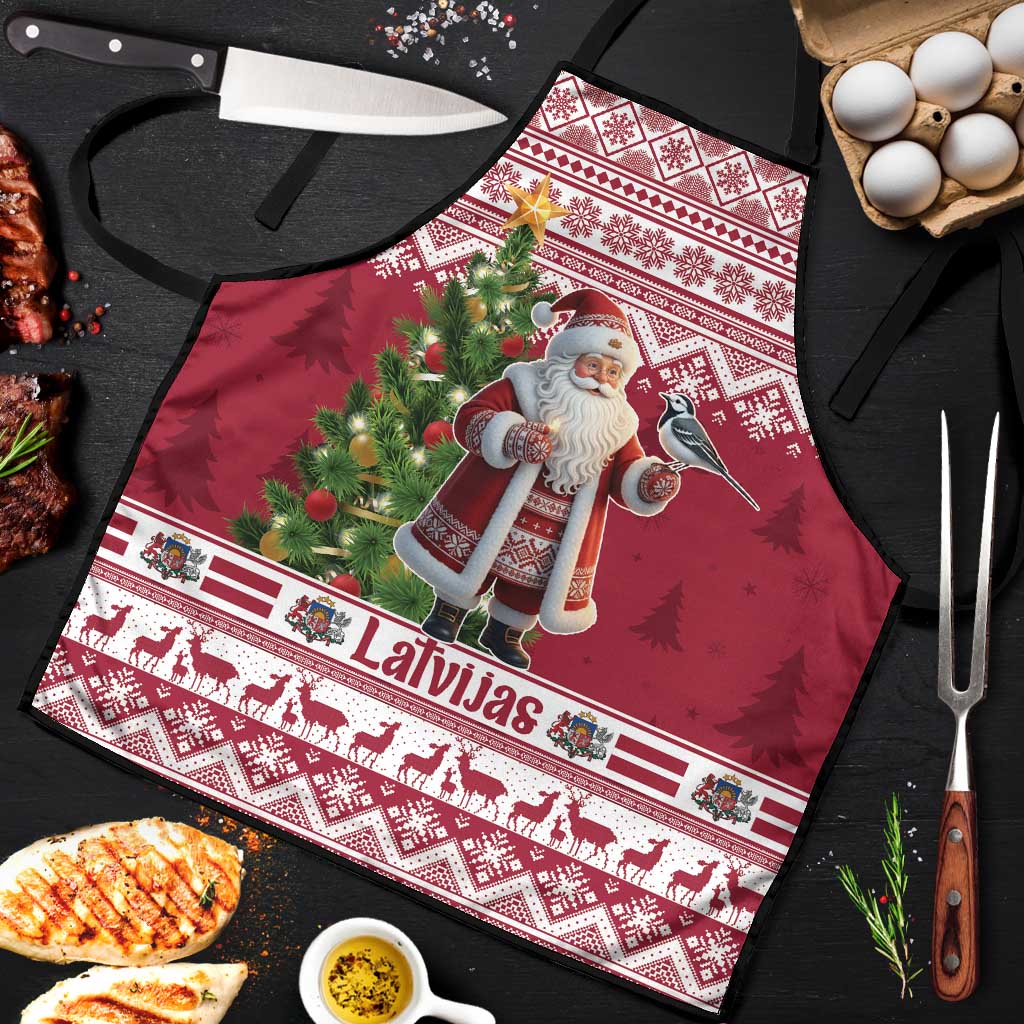Latvia Christmas Apron Ziemassvetku Vecitis Christmas Pattern - Wonder Print Shop
