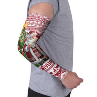 Latvia Christmas Arm Sleeves Ziemassvetku Vecitis Christmas Pattern - Wonder Print Shop