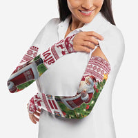 Latvia Christmas Arm Sleeves Ziemassvetku Vecitis Christmas Pattern - Wonder Print Shop