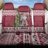 Latvia Christmas Back Car Seat Cover Ziemassvetku Vecitis Christmas Pattern - Wonder Print Shop