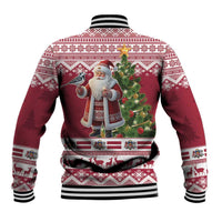 Latvia Christmas Baseball Jacket Ziemassvetku Vecitis Christmas Pattern - Wonder Print Shop