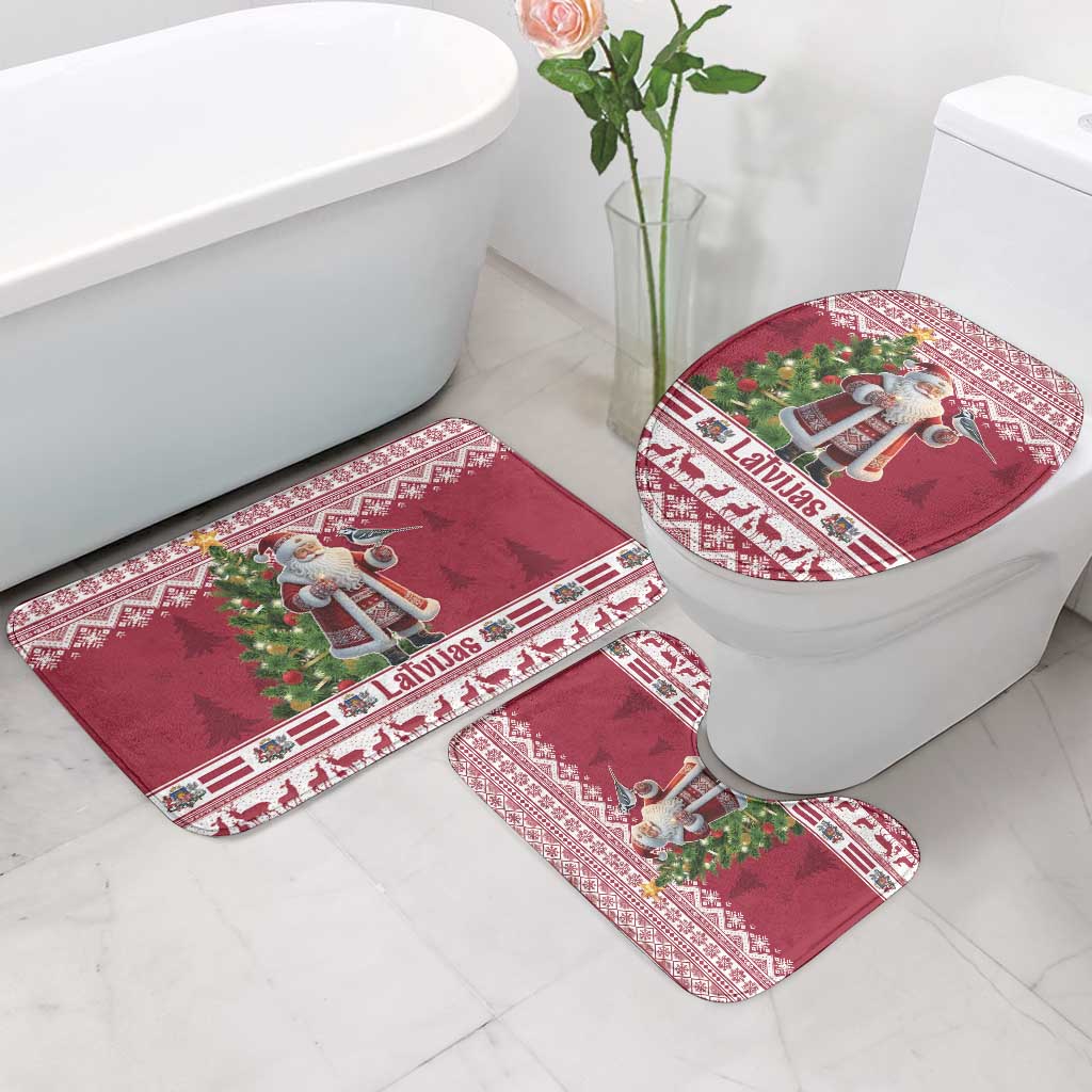 Latvia Christmas Bathroom Set Ziemassvetku Vecitis Christmas Pattern - Wonder Print Shop