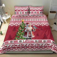 Latvia Christmas Bedding Set Ziemassvetku Vecitis Christmas Pattern - Wonder Print Shop