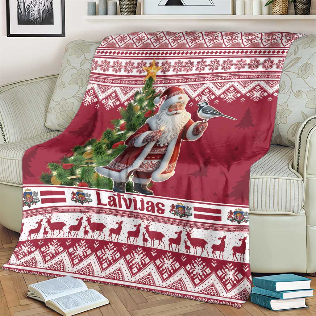 Latvia Christmas Blanket Ziemassvetku Vecitis Christmas Pattern - Wonder Print Shop