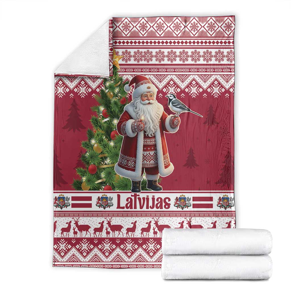 Latvia Christmas Blanket Ziemassvetku Vecitis Christmas Pattern - Wonder Print Shop