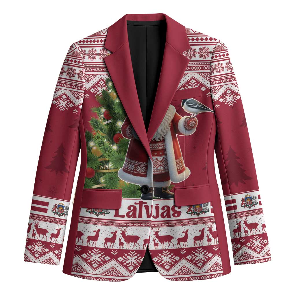 Latvia Christmas Blazer Ziemassvetku Vecitis Christmas Pattern - Wonder Print Shop