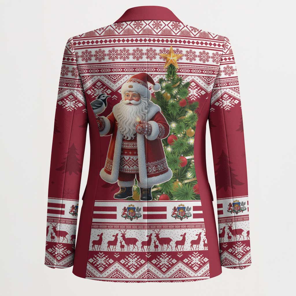Latvia Christmas Blazer Ziemassvetku Vecitis Christmas Pattern - Wonder Print Shop