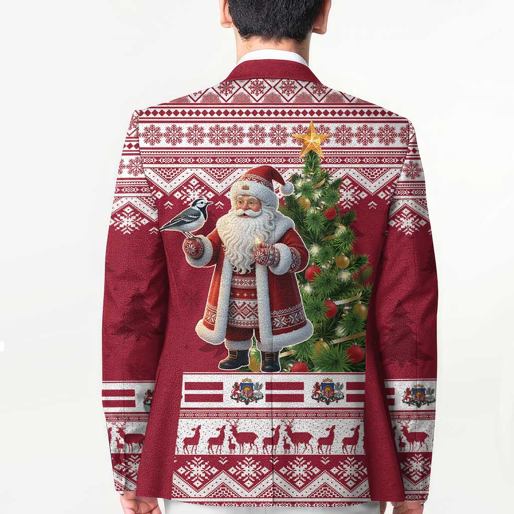 Latvia Christmas Blazer Ziemassvetku Vecitis Christmas Pattern - Wonder Print Shop