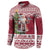 Latvia Christmas Button Sweatshirt Ziemassvetku Vecitis Christmas Pattern - Wonder Print Shop
