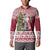Latvia Christmas Button Sweatshirt Ziemassvetku Vecitis Christmas Pattern - Wonder Print Shop