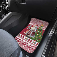 Latvia Christmas Car Mats Ziemassvetku Vecitis Christmas Pattern - Wonder Print Shop