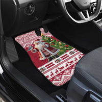 Latvia Christmas Car Mats Ziemassvetku Vecitis Christmas Pattern - Wonder Print Shop