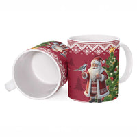 Latvia Christmas Ceramic Mug Ziemassvetku Vecitis Christmas Pattern - Wonder Print Shop