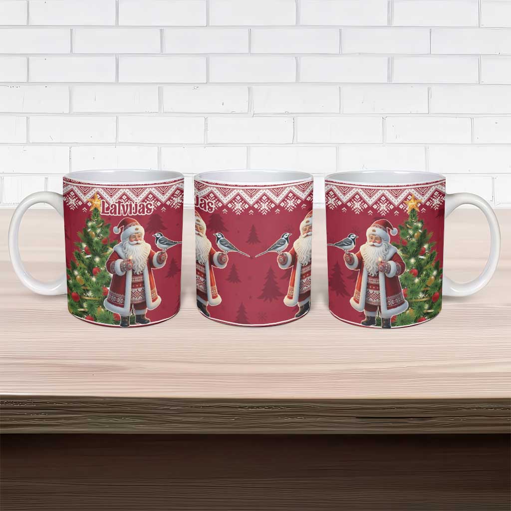 Latvia Christmas Ceramic Mug Ziemassvetku Vecitis Christmas Pattern - Wonder Print Shop