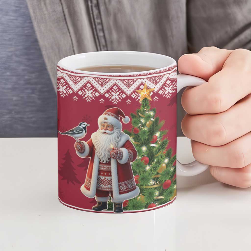 Latvia Christmas Ceramic Mug Ziemassvetku Vecitis Christmas Pattern - Wonder Print Shop