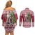 Latvia Christmas Couples Matching Off Shoulder Short Dress and Long Sleeve Button Shirt Ziemassvetku Vecitis Christmas Pattern - Wonder Print Shop