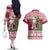 Latvia Christmas Couples Matching Off The Shoulder Long Sleeve Dress and Hawaiian Shirt Ziemassvetku Vecitis Christmas Pattern - Wonder Print Shop