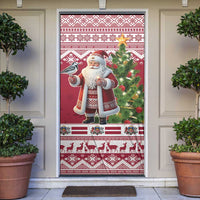 Latvia Christmas Door Cover Ziemassvetku Vecitis Christmas Pattern - Wonder Print Shop