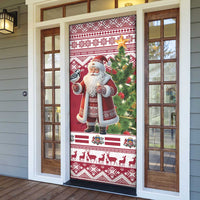 Latvia Christmas Door Cover Ziemassvetku Vecitis Christmas Pattern - Wonder Print Shop