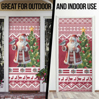 Latvia Christmas Door Cover Ziemassvetku Vecitis Christmas Pattern - Wonder Print Shop