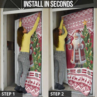 Latvia Christmas Door Cover Ziemassvetku Vecitis Christmas Pattern - Wonder Print Shop