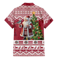 Latvia Christmas Family Matching Mermaid Dress and Hawaiian Shirt Ziemassvetku Vecitis Christmas Pattern - Wonder Print Shop