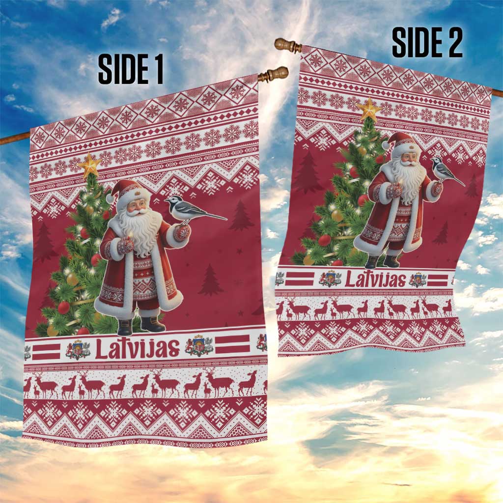 Latvia Christmas Garden Flag Ziemassvetku Vecitis Christmas Pattern - Wonder Print Shop