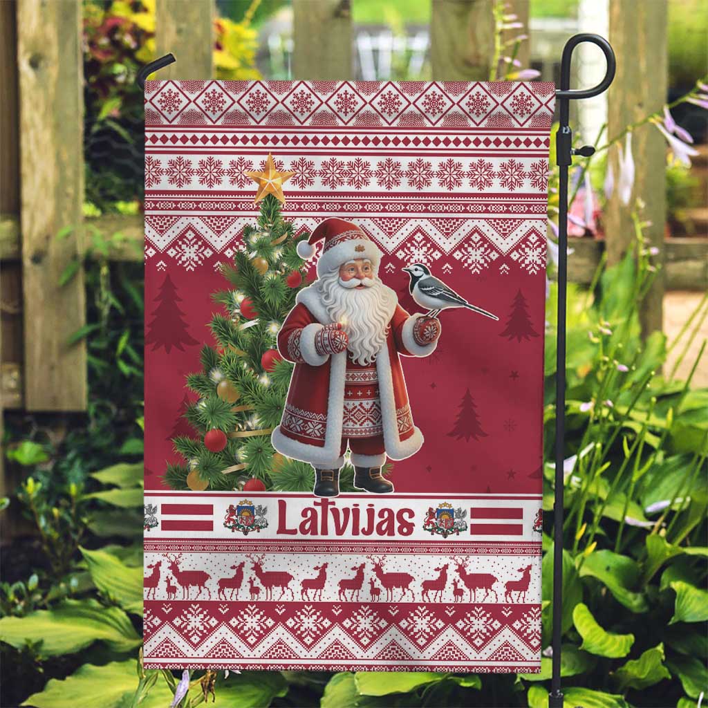 Latvia Christmas Garden Flag Ziemassvetku Vecitis Christmas Pattern - Wonder Print Shop