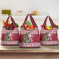Latvia Christmas Grocery Bag Ziemassvetku Vecitis Christmas Pattern - Wonder Print Shop
