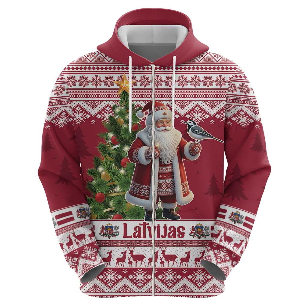 Latvia Christmas Hoodie Ziemassvetku Vecitis Christmas Pattern - Wonder Print Shop