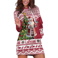 Latvia Christmas Hoodie Dress Ziemassvetku Vecitis Christmas Pattern - Wonder Print Shop