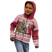 Latvia Christmas Kid Hoodie Ziemassvetku Vecitis Christmas Pattern - Wonder Print Shop