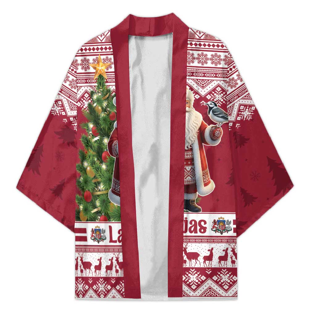 Latvia Christmas Kimono Ziemassvetku Vecitis Christmas Pattern - Wonder Print Shop