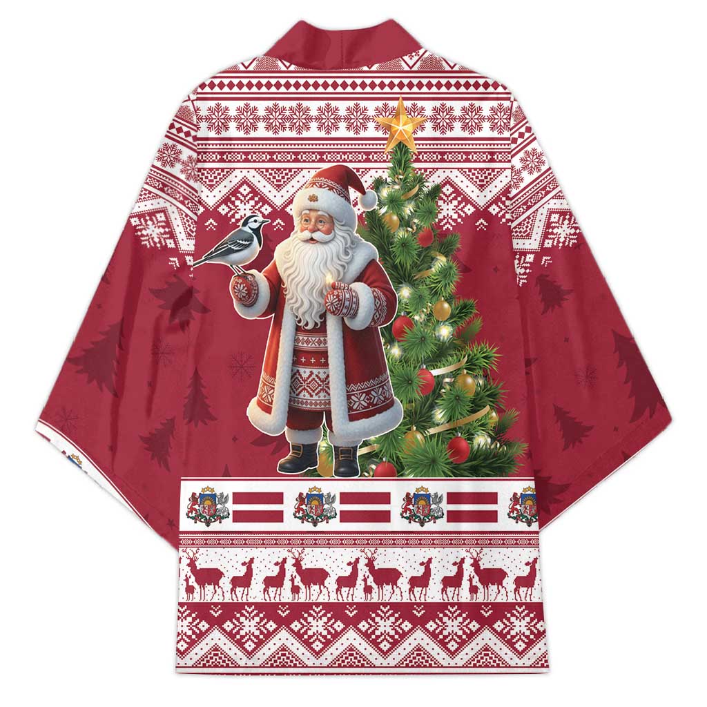 Latvia Christmas Kimono Ziemassvetku Vecitis Christmas Pattern - Wonder Print Shop
