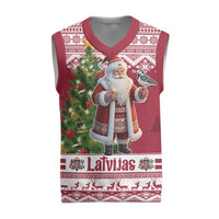 Latvia Christmas Knitted V-Neck Vest Ziemassvetku Vecitis Christmas Pattern - Wonder Print Shop