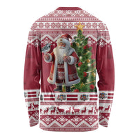 Latvia Christmas Long Sleeve Shirt Ziemassvetku Vecitis Christmas Pattern - Wonder Print Shop