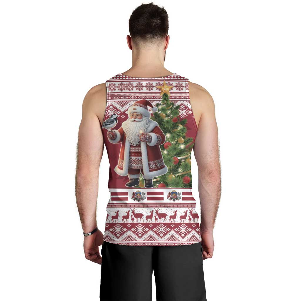 Latvia Christmas Men Tank Top Ziemassvetku Vecitis Christmas Pattern - Wonder Print Shop
